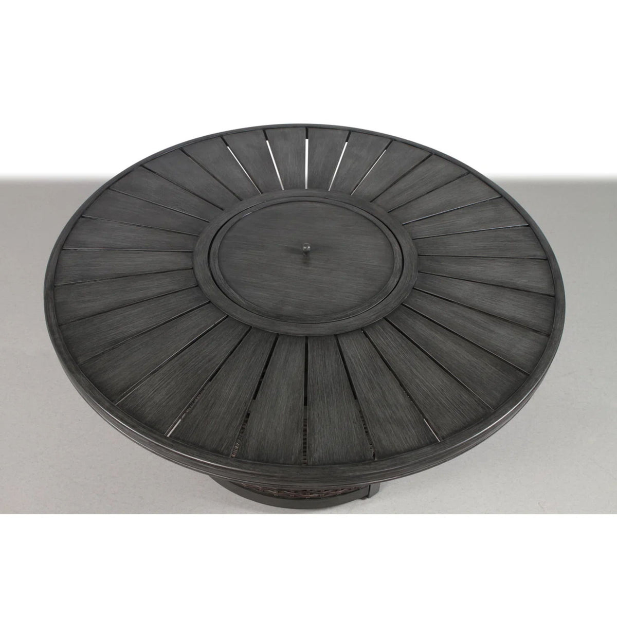 Patio Seating Group For 4 With Cushions And Fire Pit Table - Brown