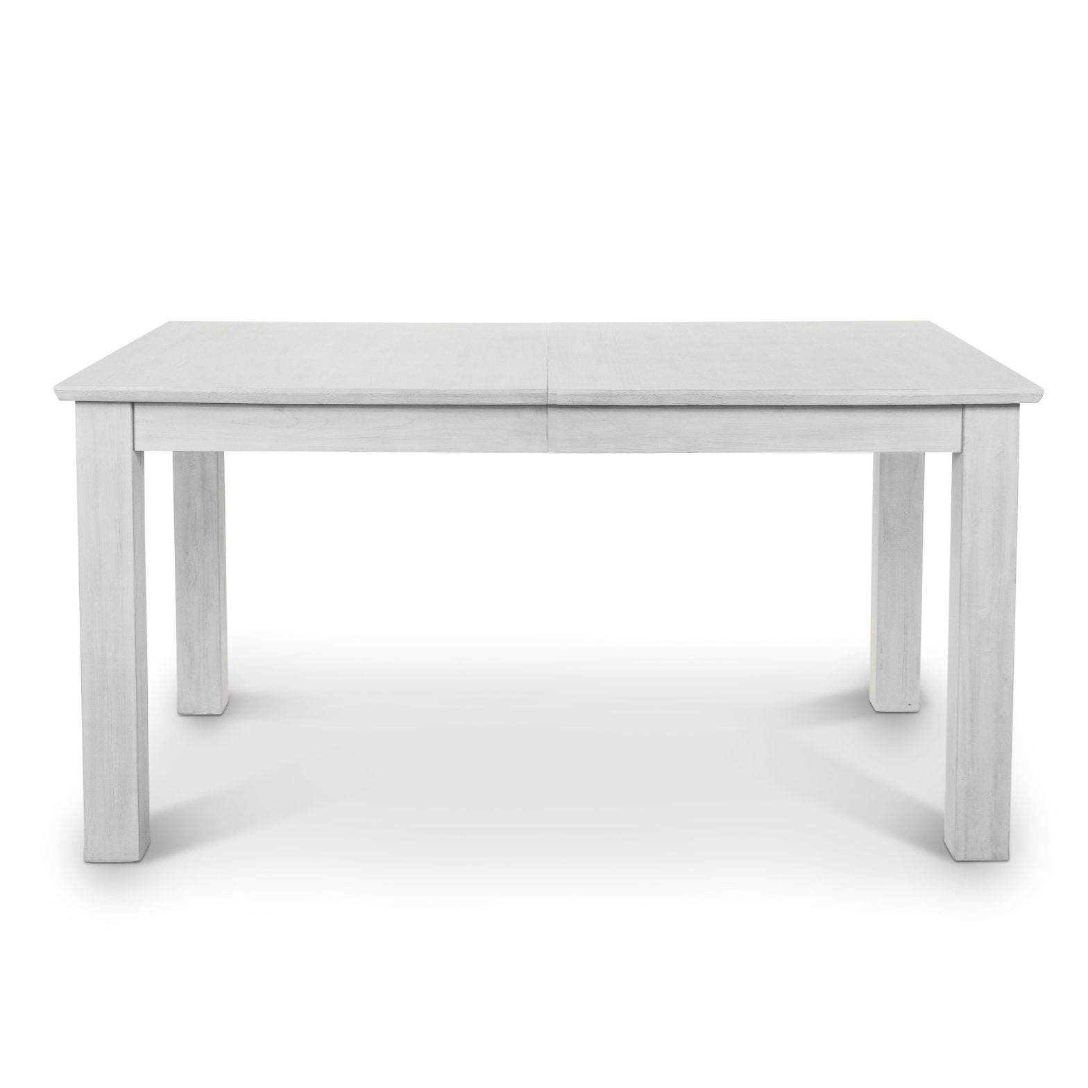 Geneva - Extendable Trestle Dining Table With Self-Storing Leaf - Distressed White