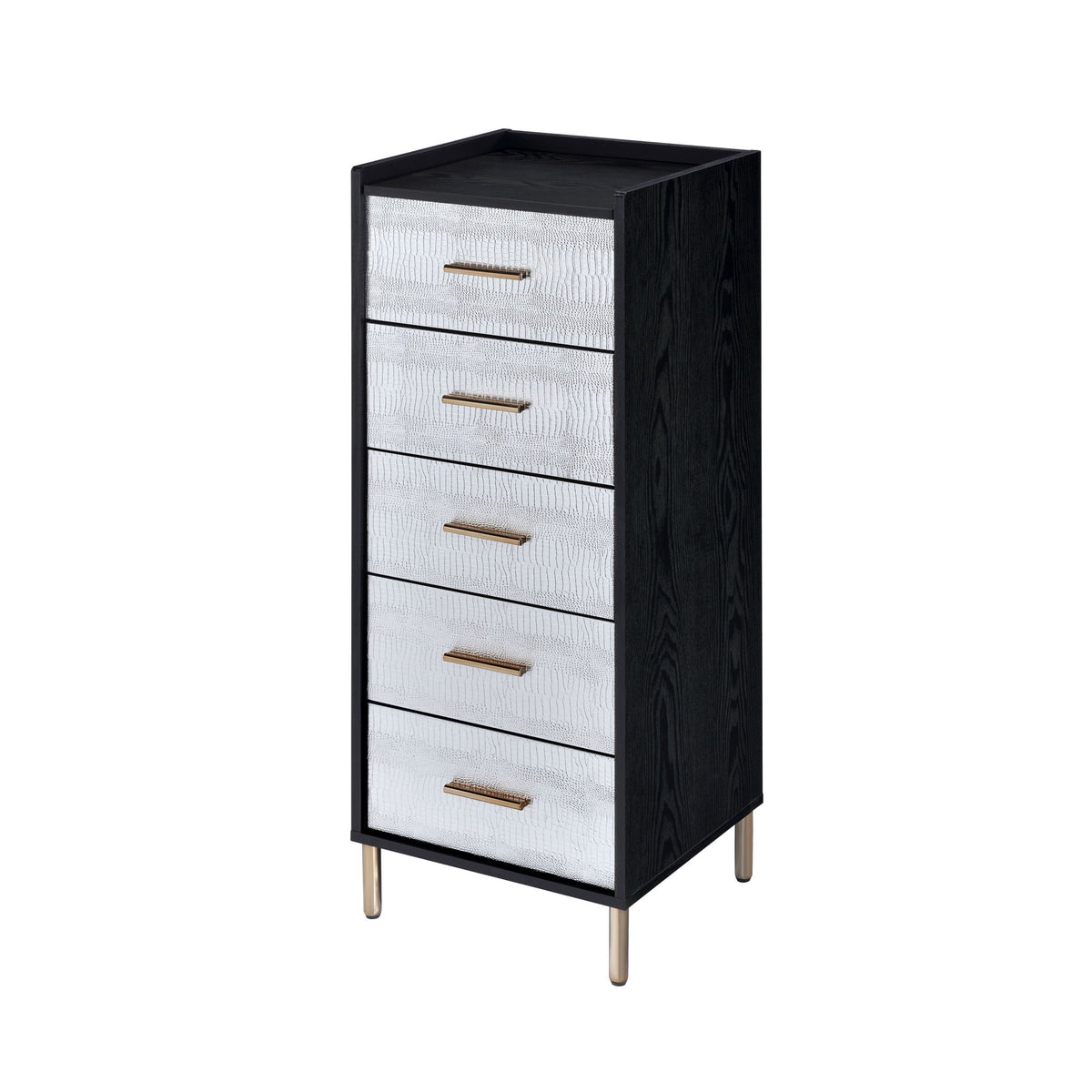 Myles - Jewelry Armoire - Black / Silver