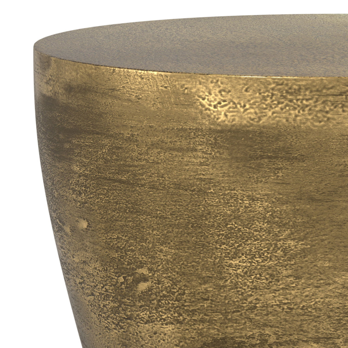 Cavan - Cast Aluminum Side Table - Antique Brass
