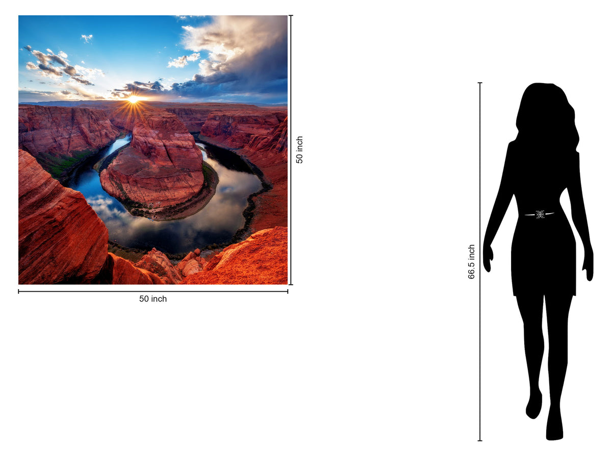 Tempered Glass With Foil - Horseshoe Bend - Red