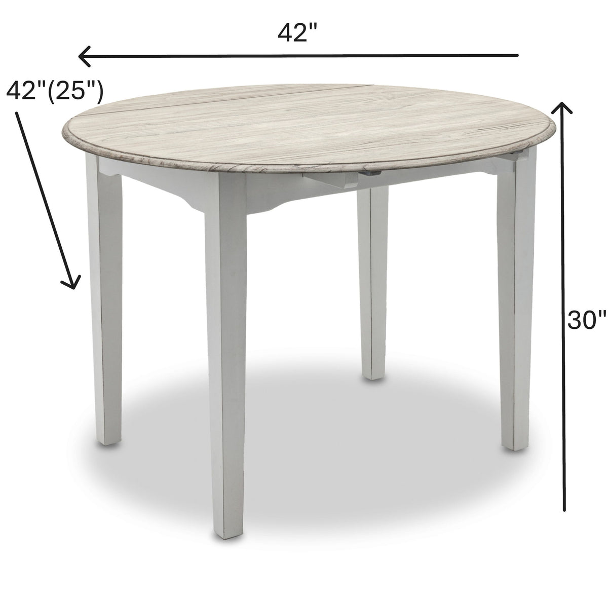 Islamorada - Drop Leaf Dining Table - Dapple Gray / Blanc