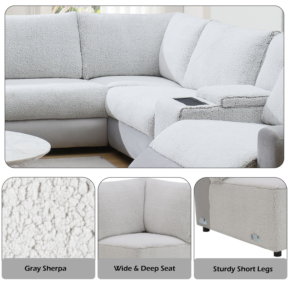 Tarrance - Modular Power Recliner Sectional - Gray