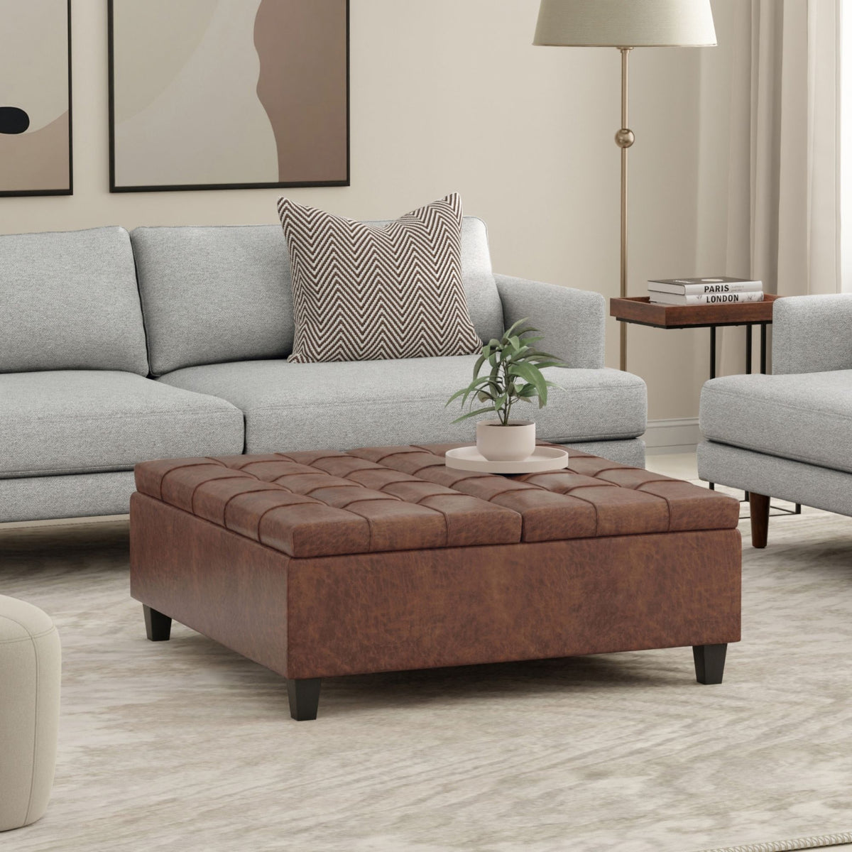 Harrison - Upholstered Coffee Table Storage Ottoman