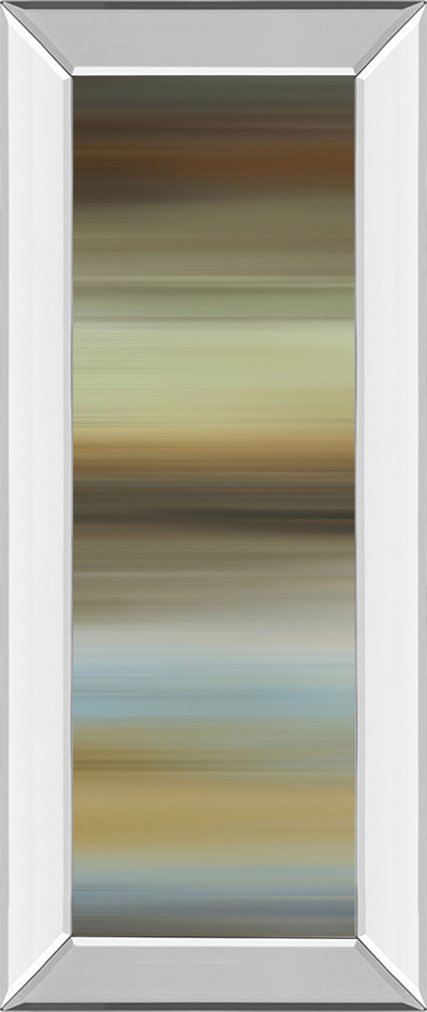 Abstract Horizon I By James Mcmaster - Mirror Framed Print Wall Art - Beige