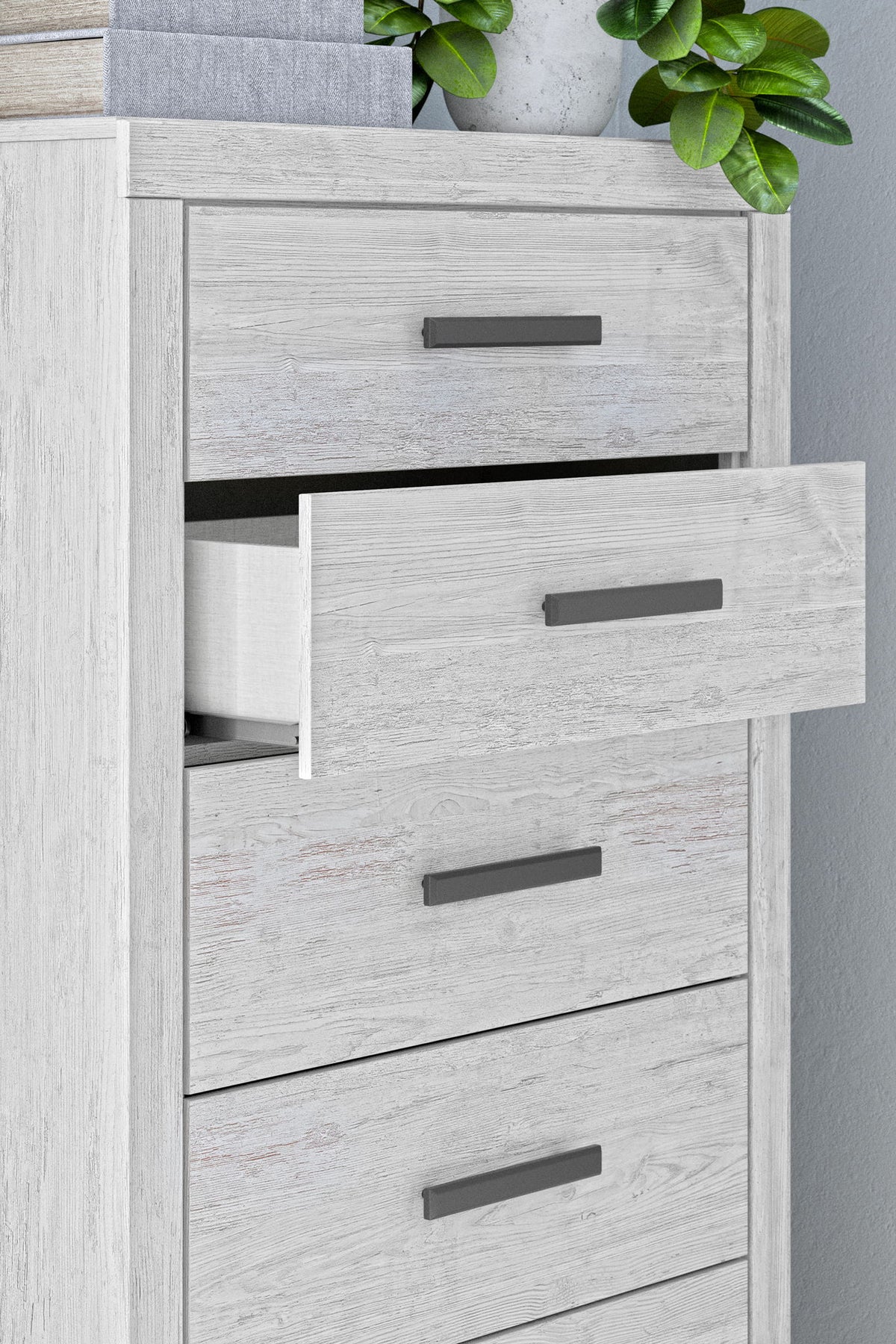 Cayboni - Five Drawer Chest - Whitewash