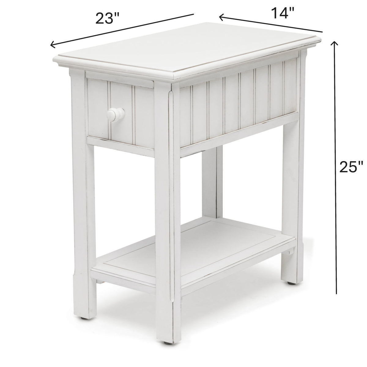 Monaco - Chairside Table - Blanc