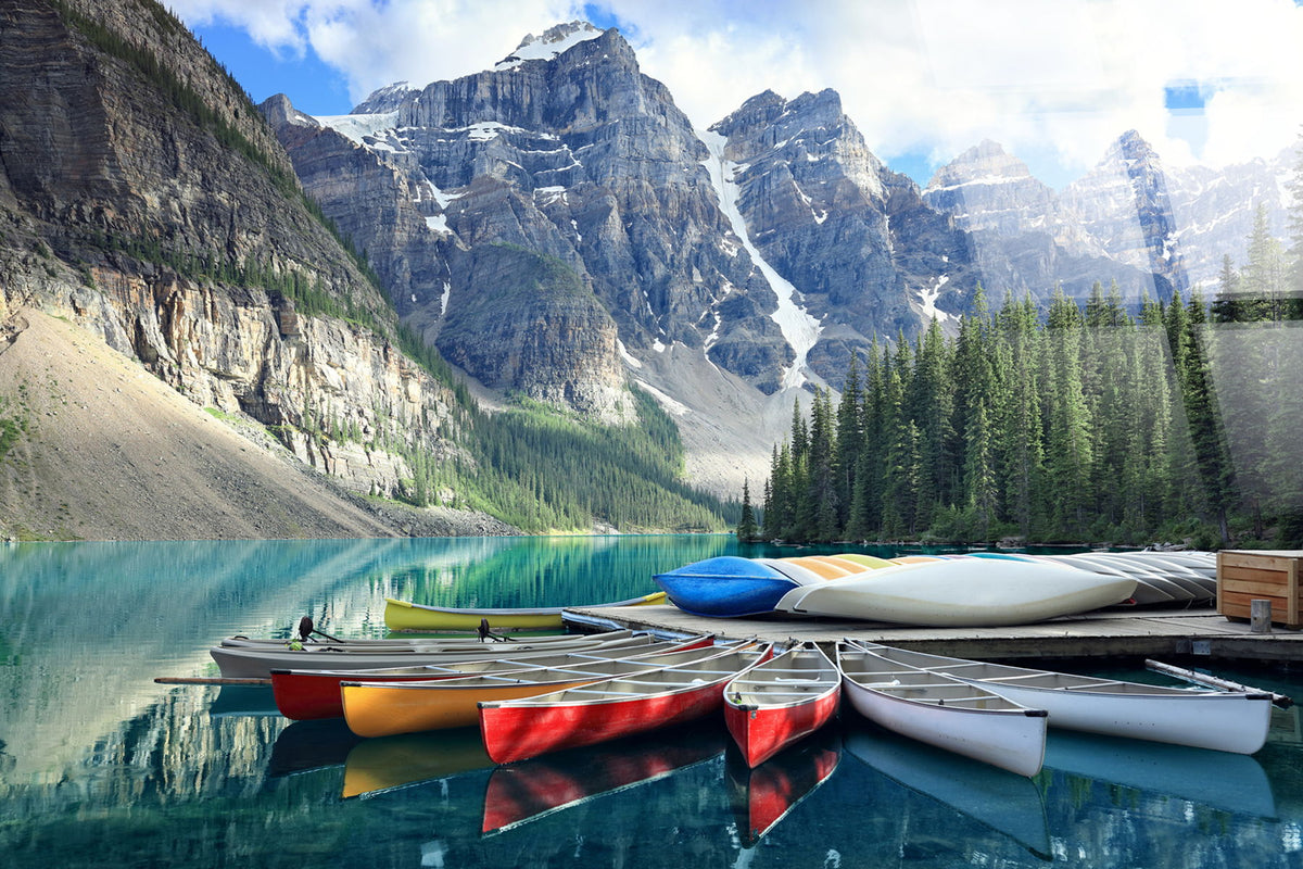 "Tranquil Reflections" Tempered Glass - Blue / Green / Red