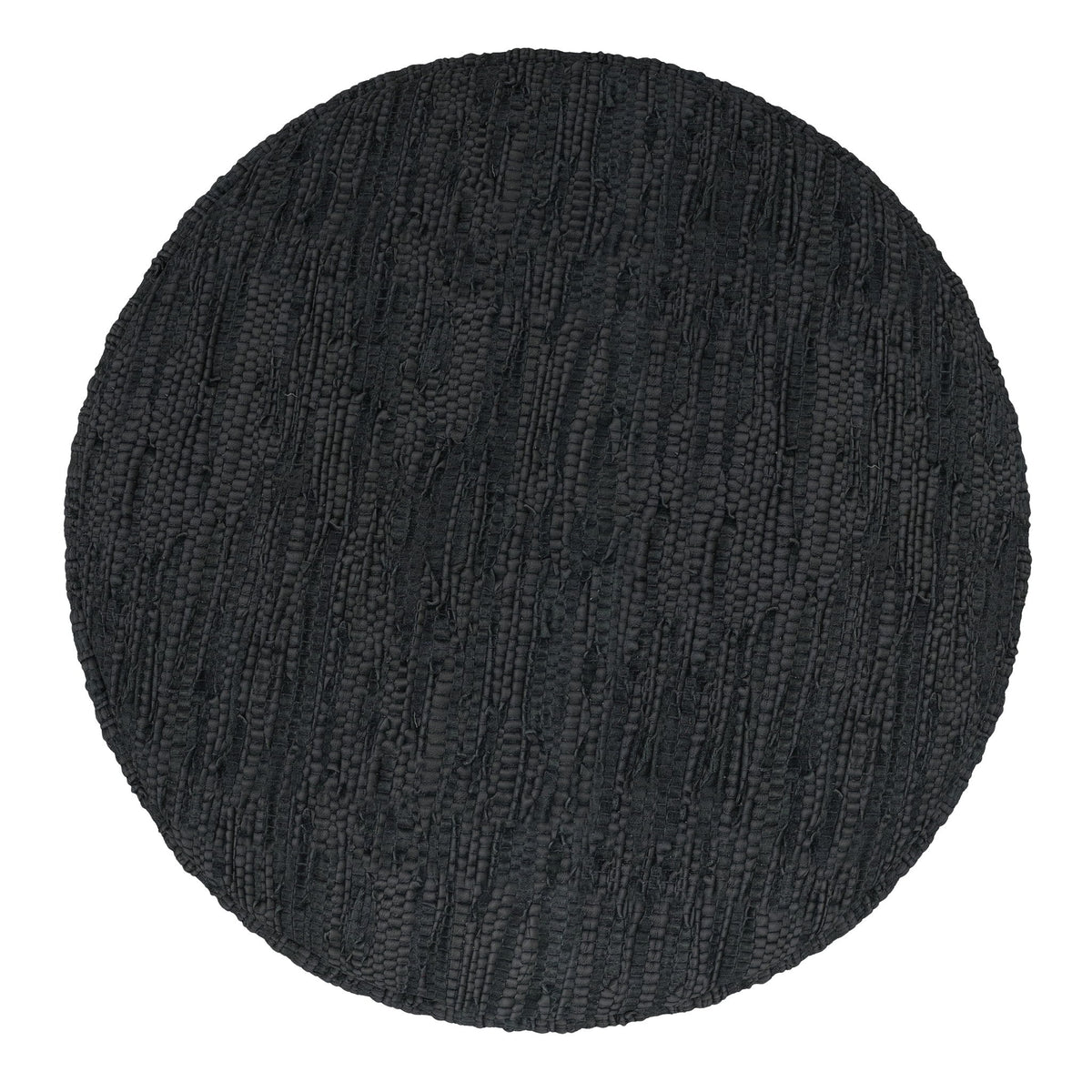 Fredrik - Round Pouf - Black