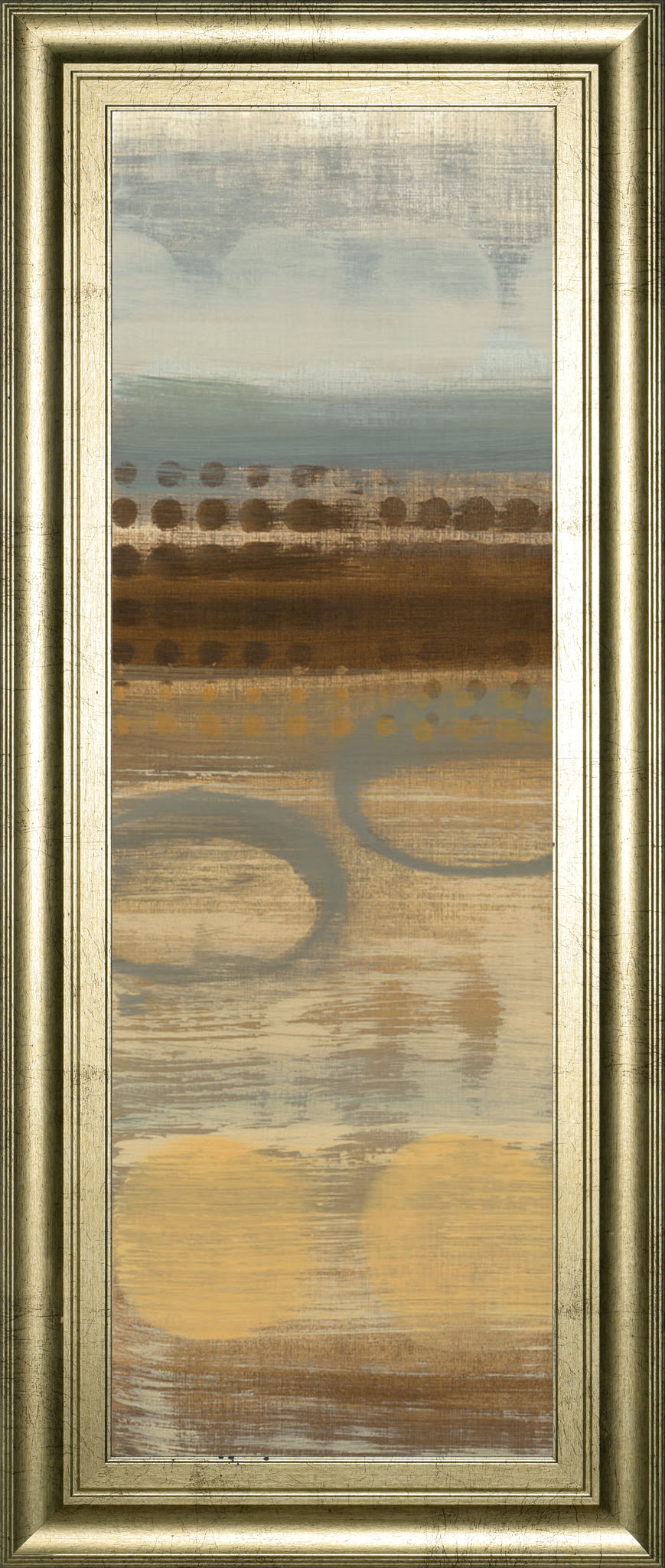 Movement Panel I By Jeni Lee - Framed Print Wall Art - Light Brown