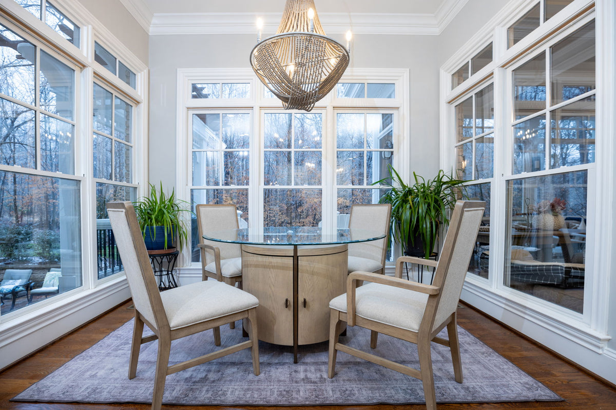 Rio Vista - Round Dining Table With Storage - Muted Earth Tones / Clay