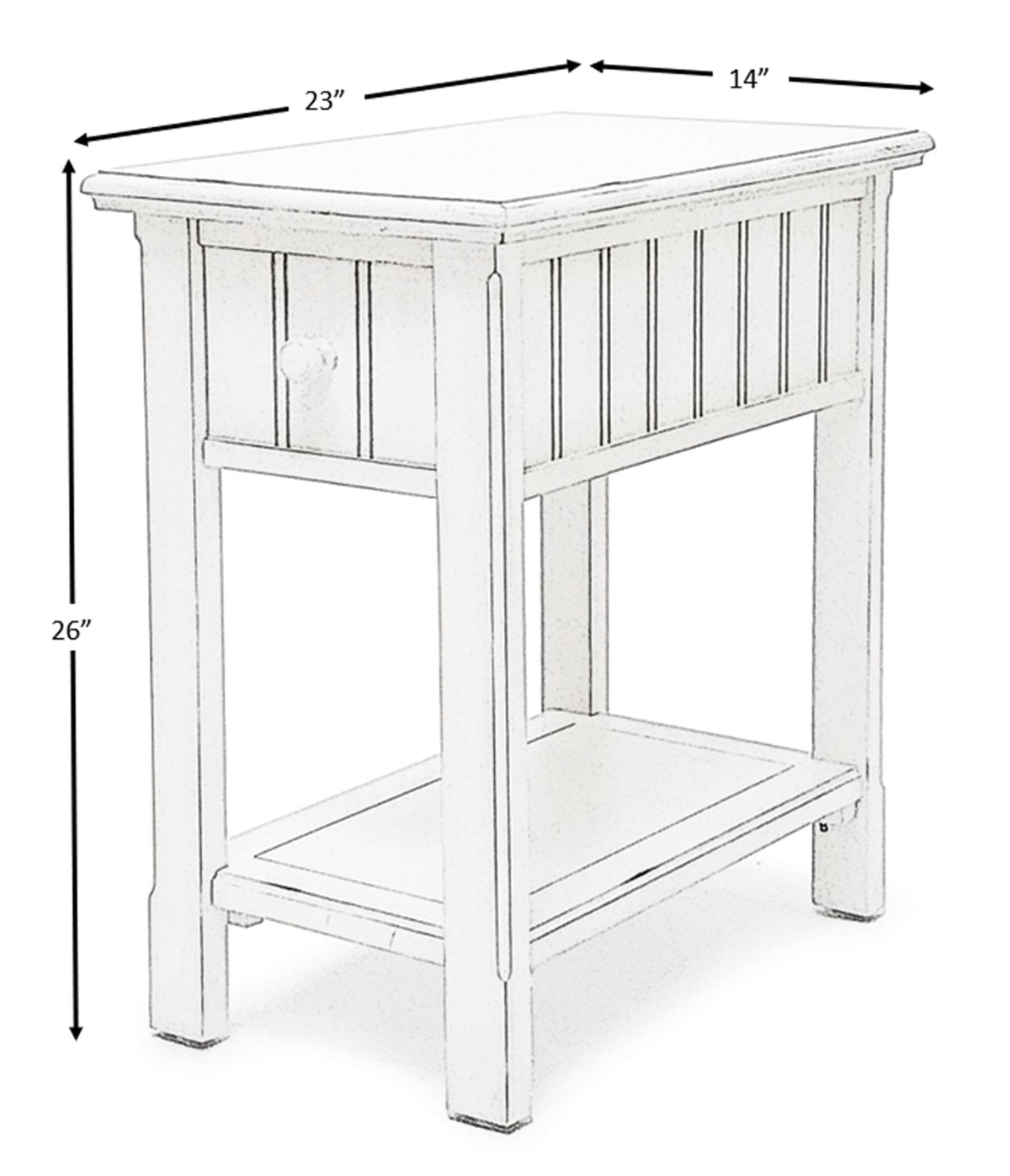 Monaco - Chairside Table - Blanc