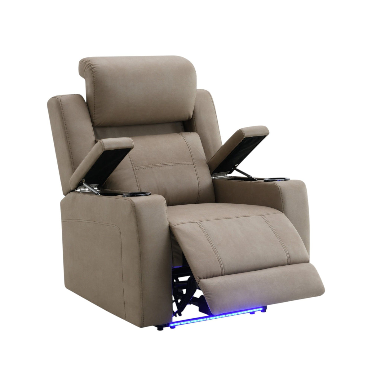 Lugo - Power Motion Recliner With Cup Holder - Camel