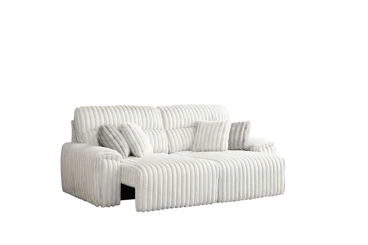 Jaya - Power Motion Sofa With Sleeper & USB Port - Light Gray