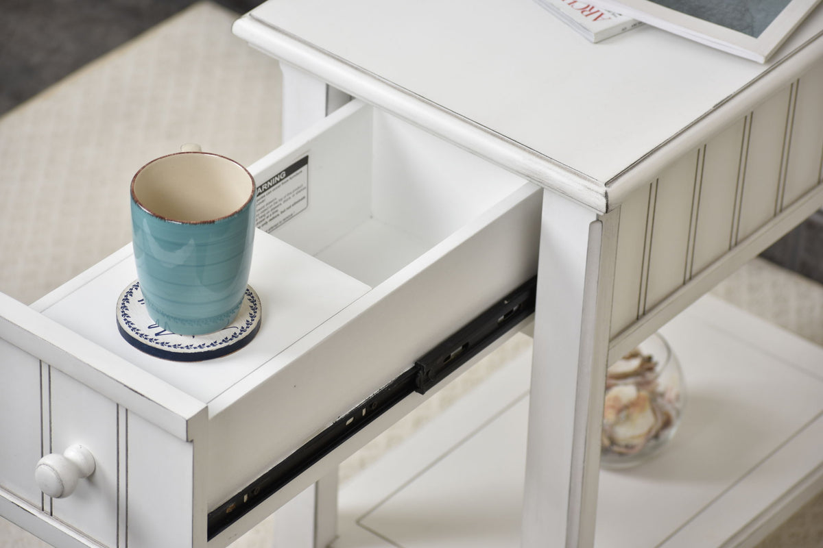 Monaco - Chairside Table - Blanc