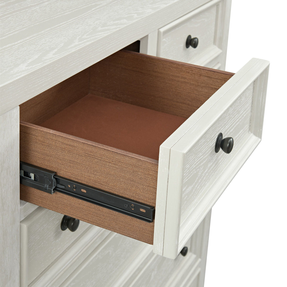 6 Drawer Chest With Knobs And Smooth Slides