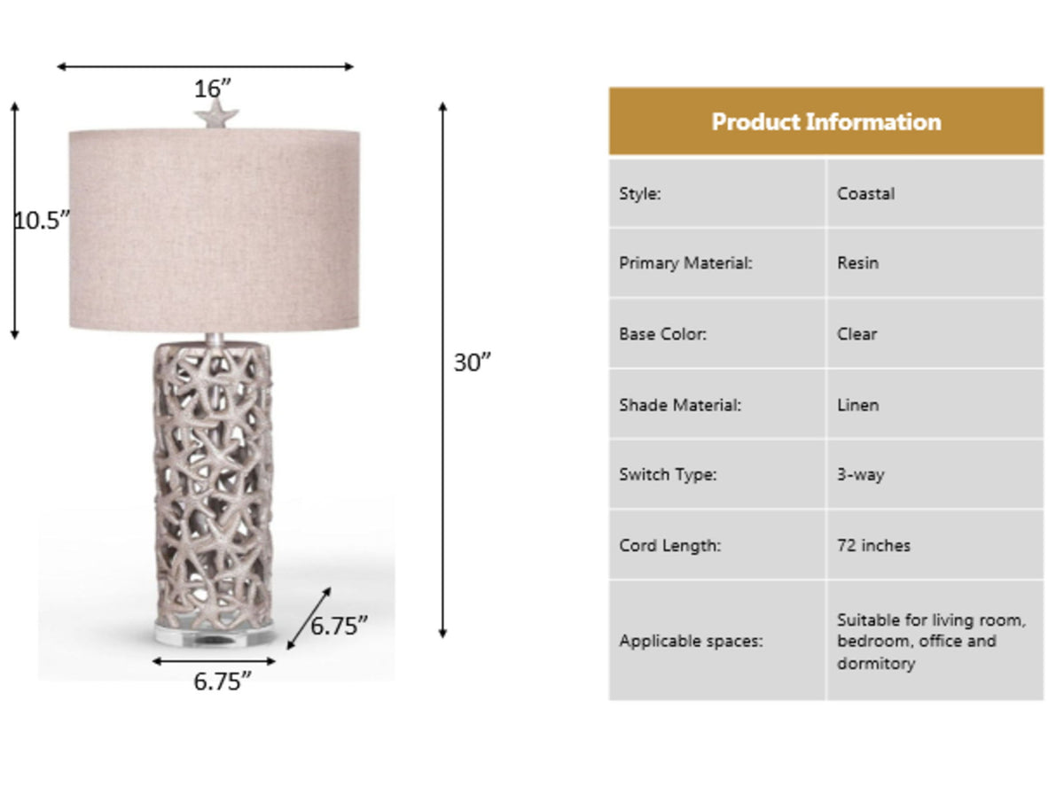 Darla - Poly Star Table Lamp (Set of 2)