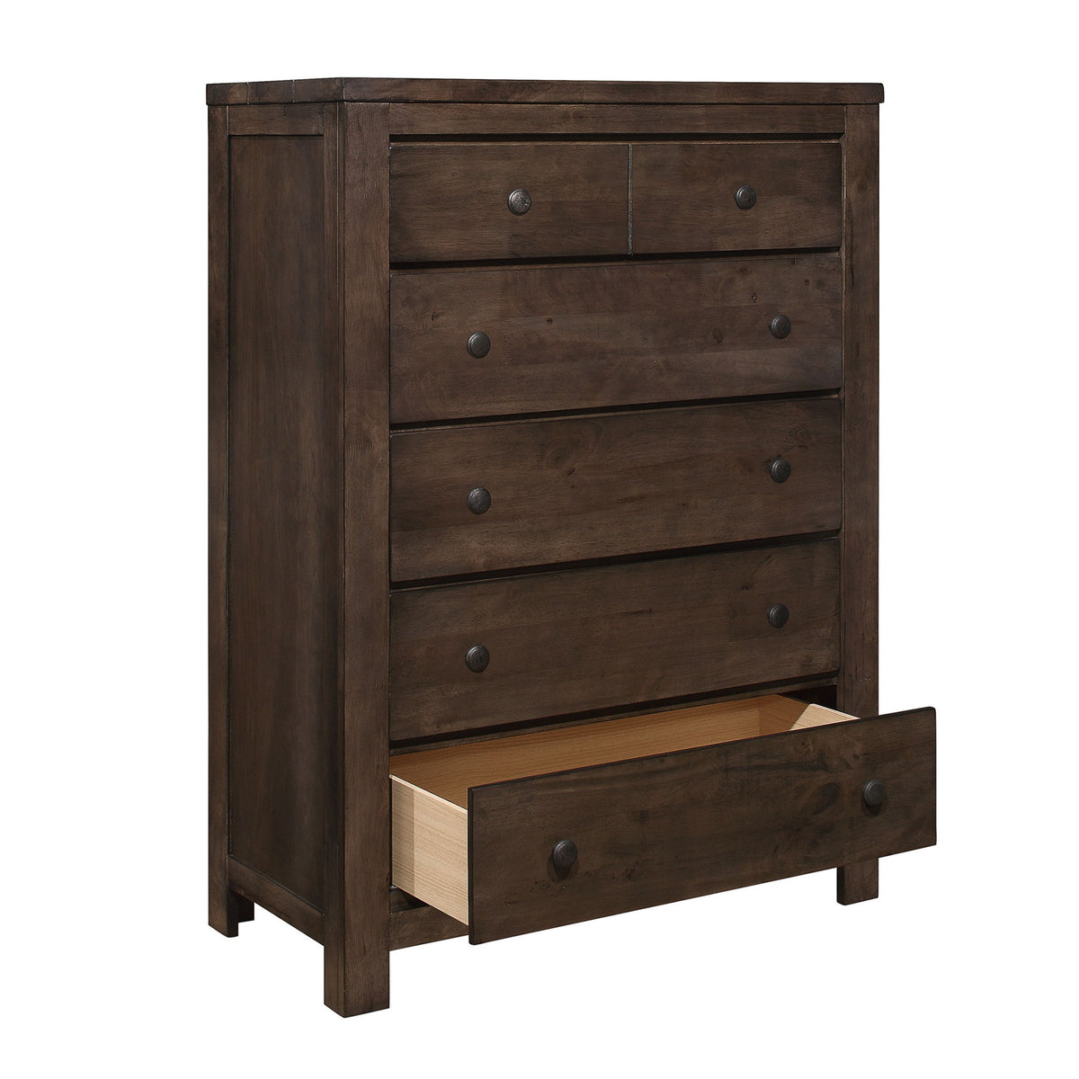5 Drawer Chest, 1 Piece - Brown