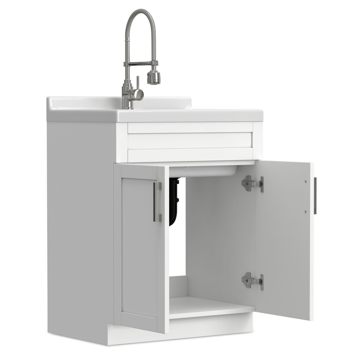 Hennessy - Deluxe Laundry Utility Sink And Cabinet