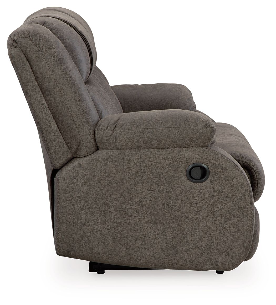 First Base - Reclining Loveseat - Gunmetal
