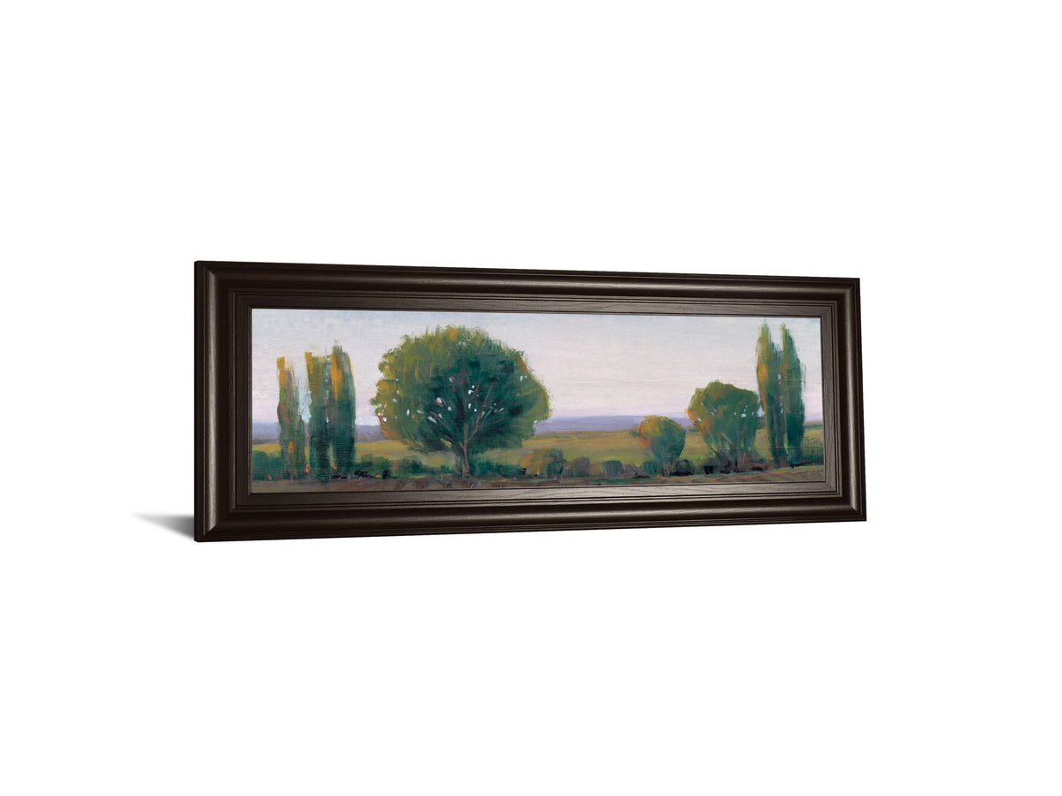 Panoramic Treeline I By Tim Otoole - Framed Print Wall Art - Dark Green