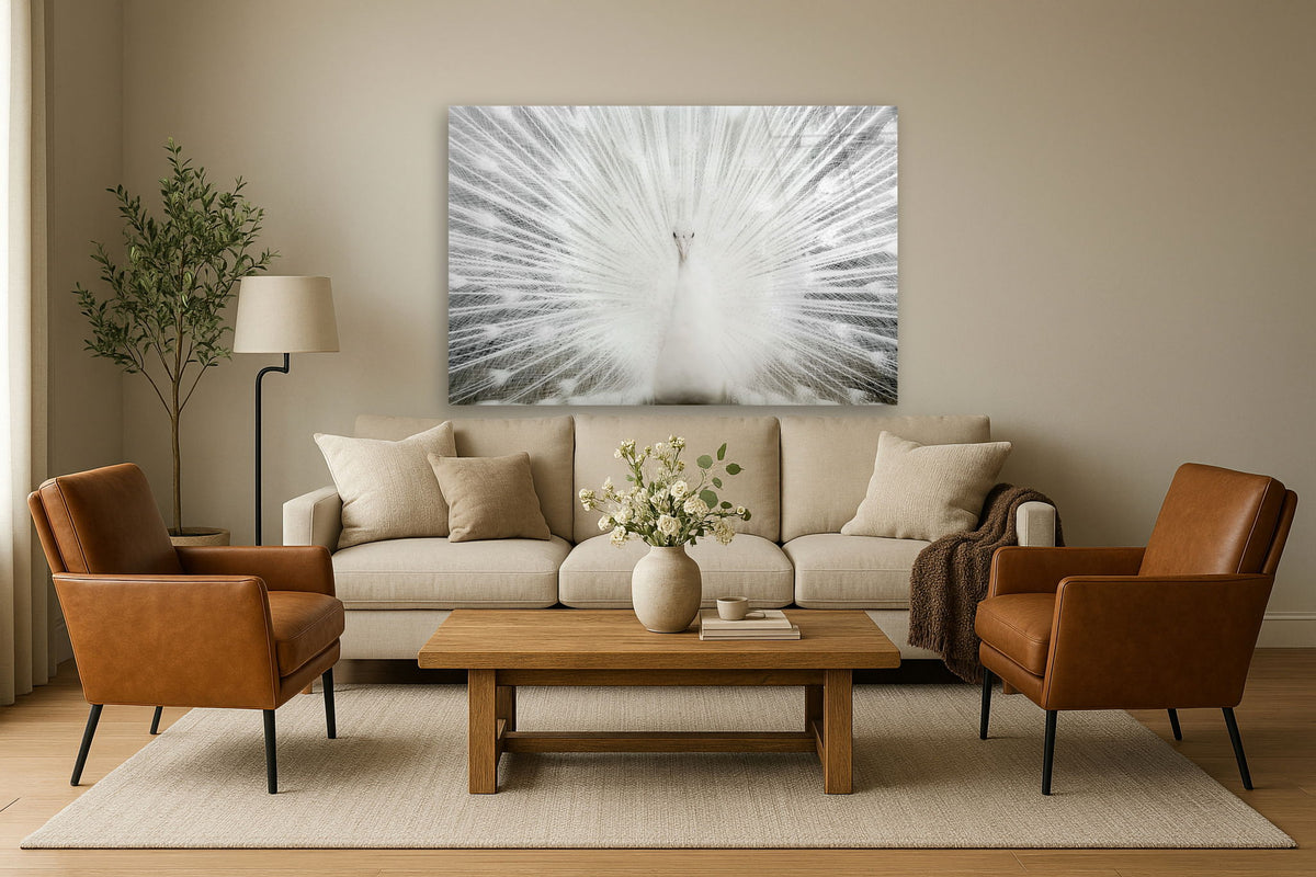 Tempered Glass With Foil & Rhinestones - Peacock - Gray