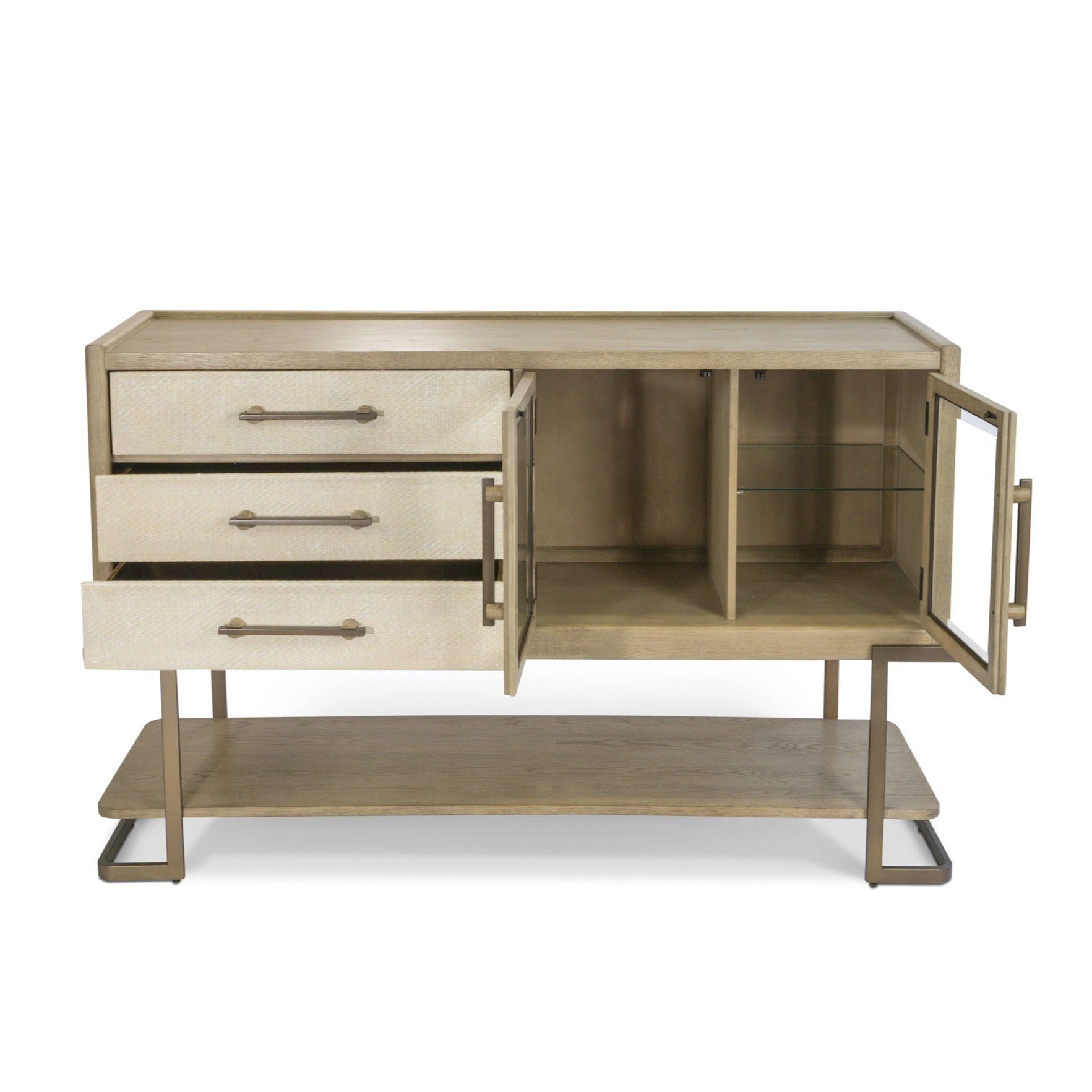 Rio Vista - Credenza With Reversible Panels - Muted Earth Tones / Clay