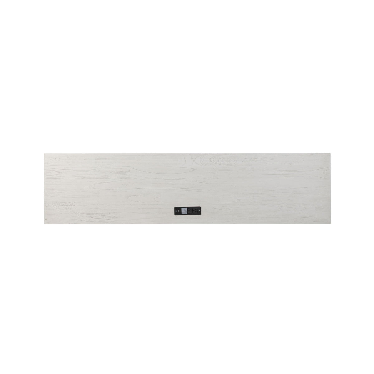 Surfside - 3-Drawer Console With Power Strip, USB-A And USB-C Port - Weathered White