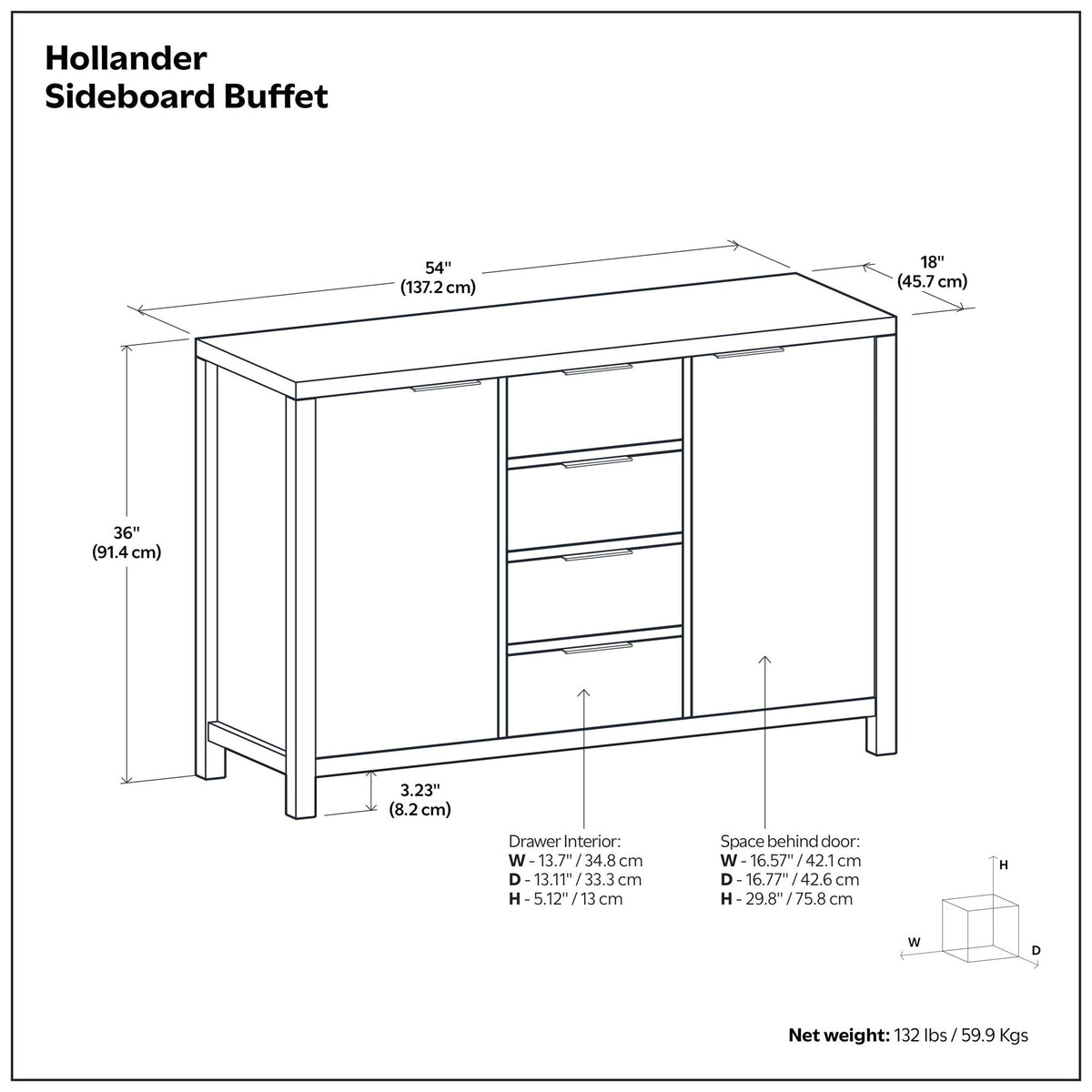 Hollander - Handcrafted Sideboard Buffet