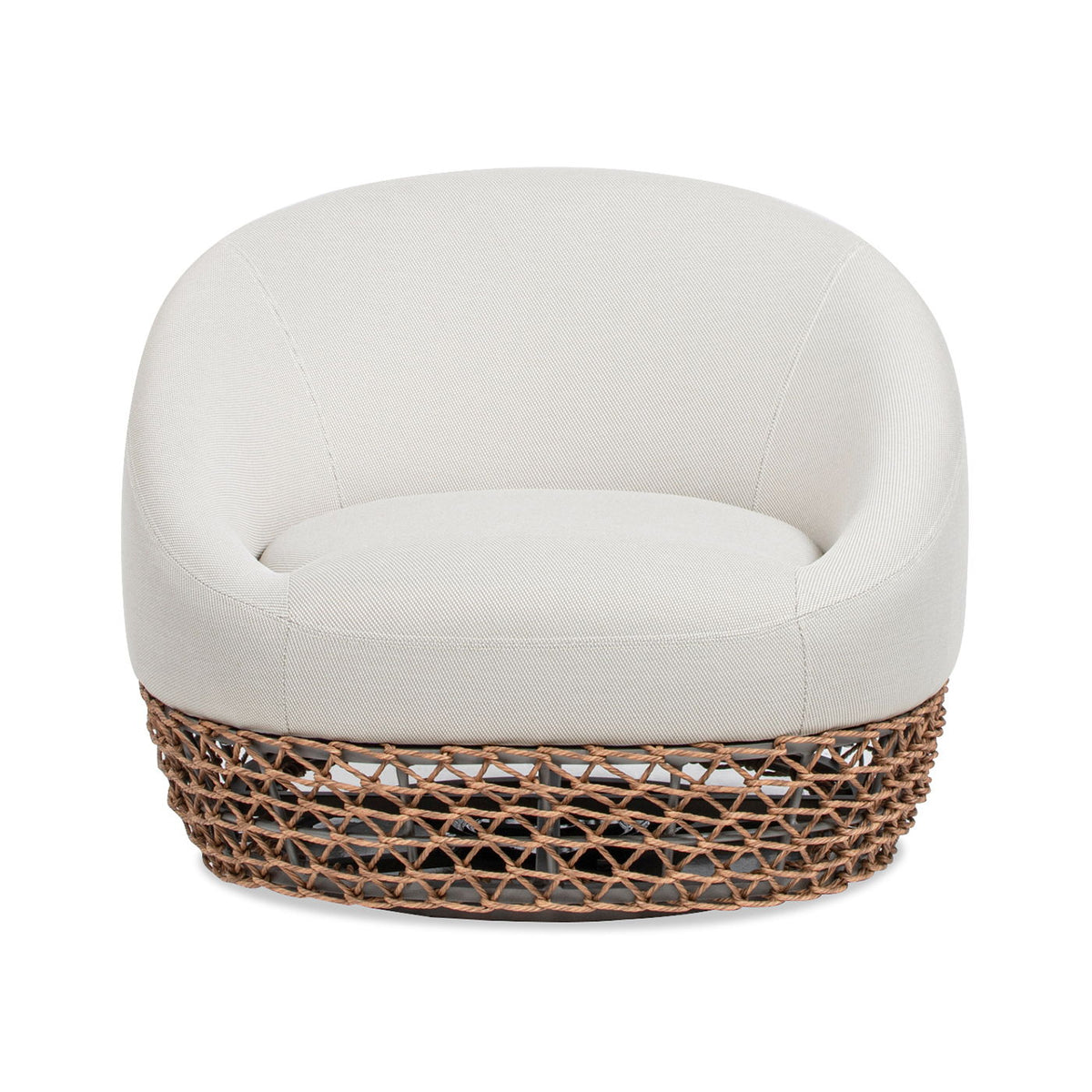 Willow - Upholstered Patio Deep Seating Armchair, Wicker Frame