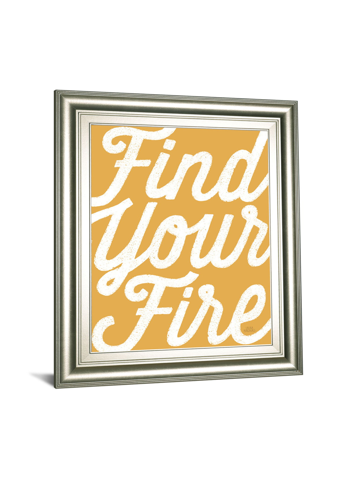 Positivity VI By Laura Marshall - Framed Print Wall Art - Orange