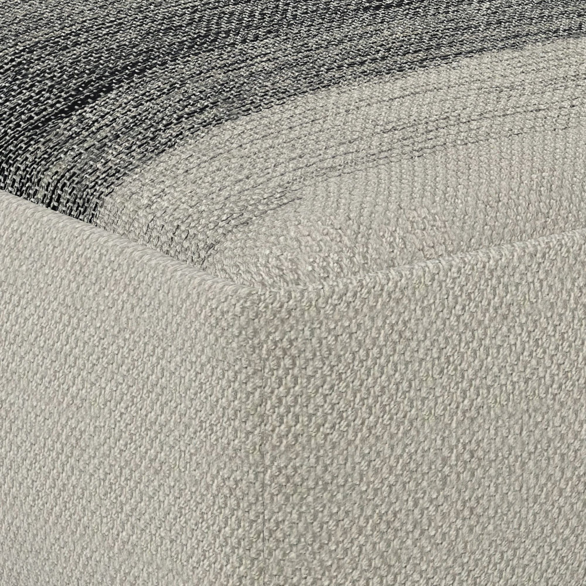 Sabella - Square Woven Outdoor / Indoor Pouf - Silver