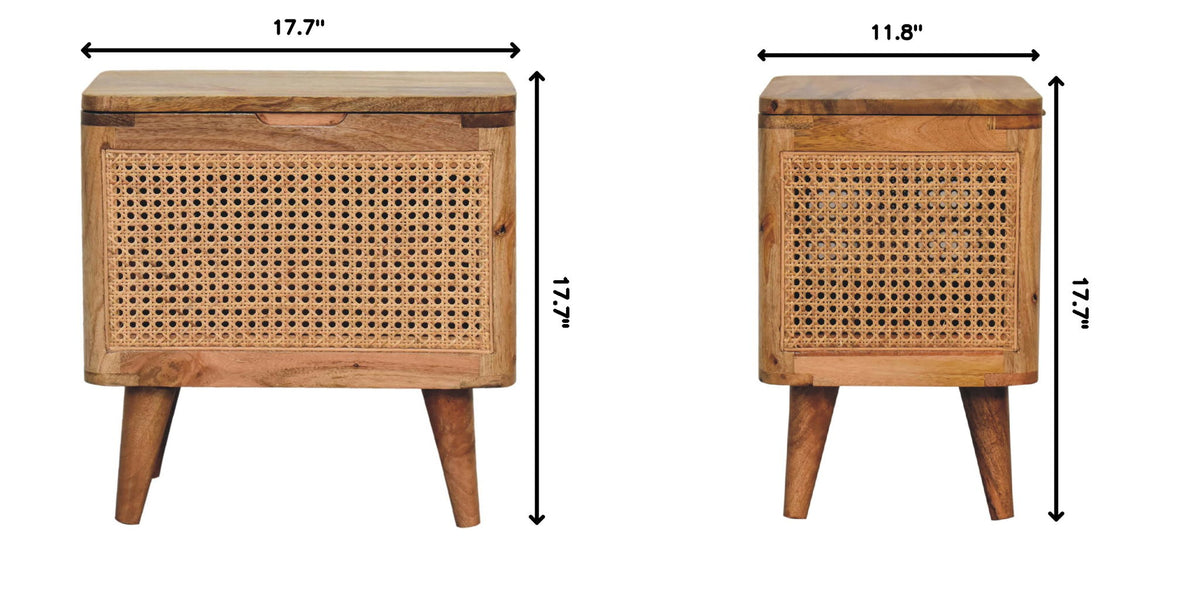 Larissa - Lid Up Storage Stool - Oak