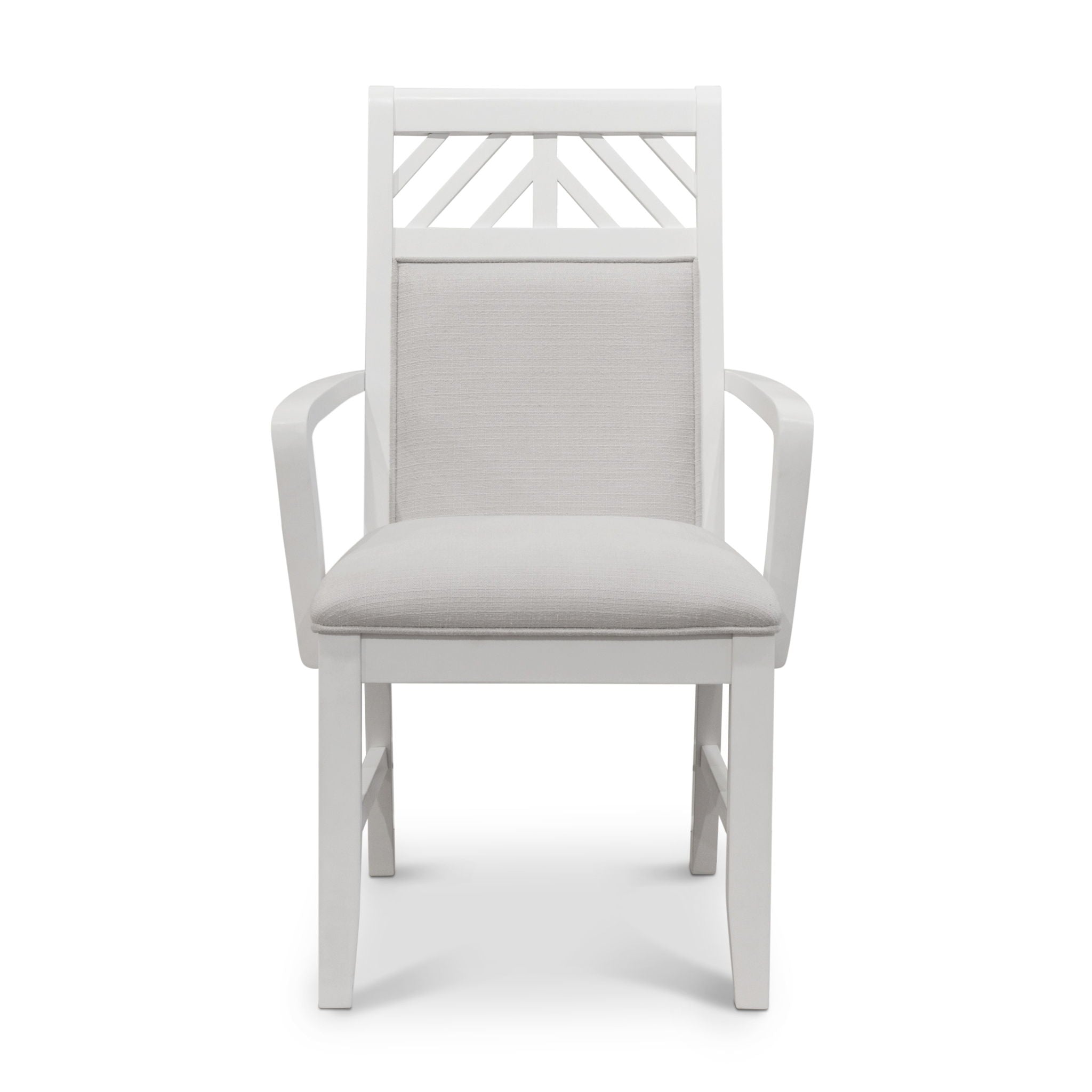 Miramar - Upholstered Dining Arm Chair (Set of 2) - Stark White / Sand