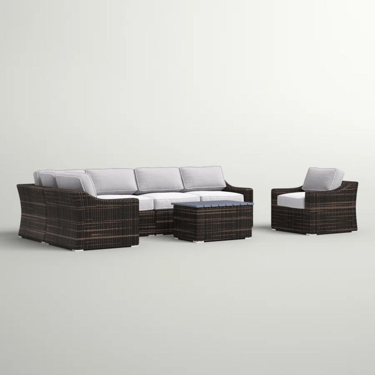 Stylish Sofa Seating Group With Cushions Perfect For Outdoor Gatherings