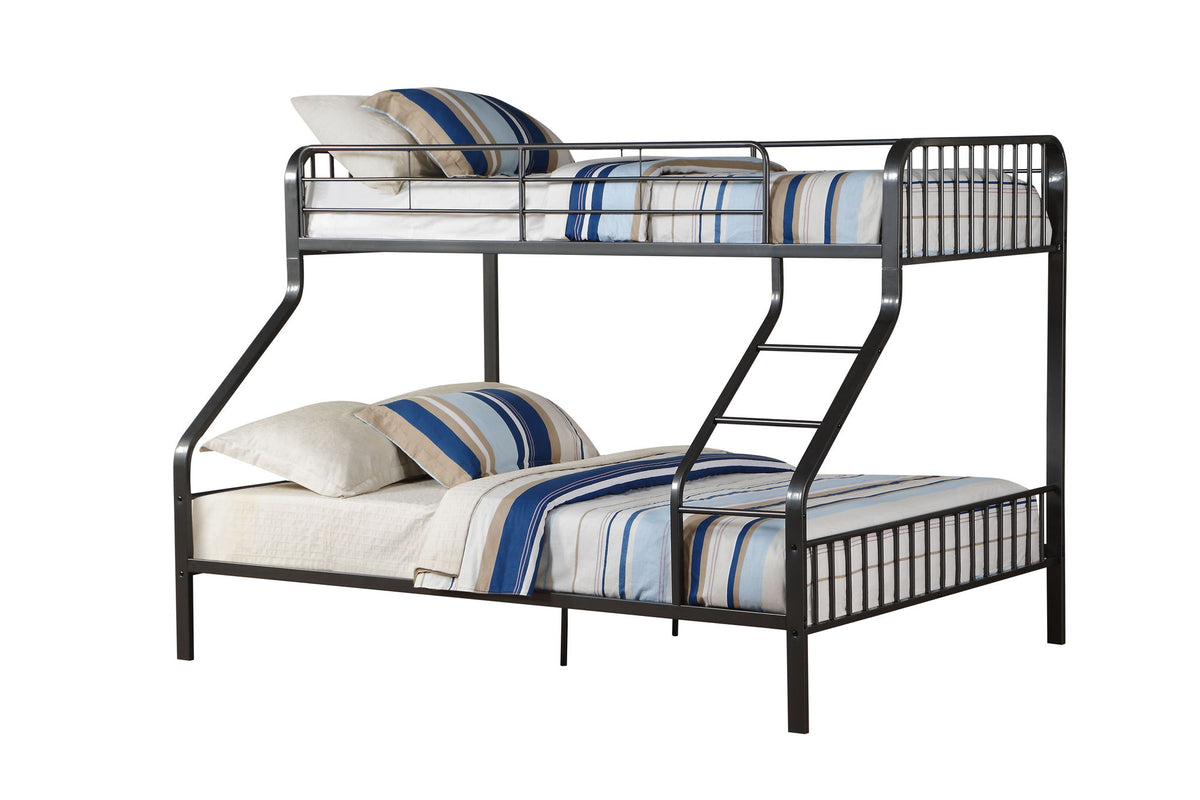 Caius - Twin Long Queen Bunk Bed - Gunmetal