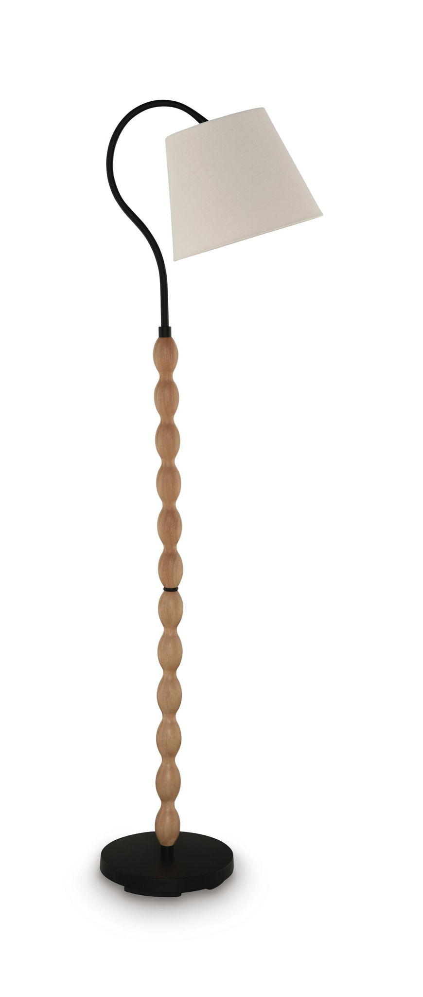 Corinwell - Wood Floor Lamp - Brown / Black