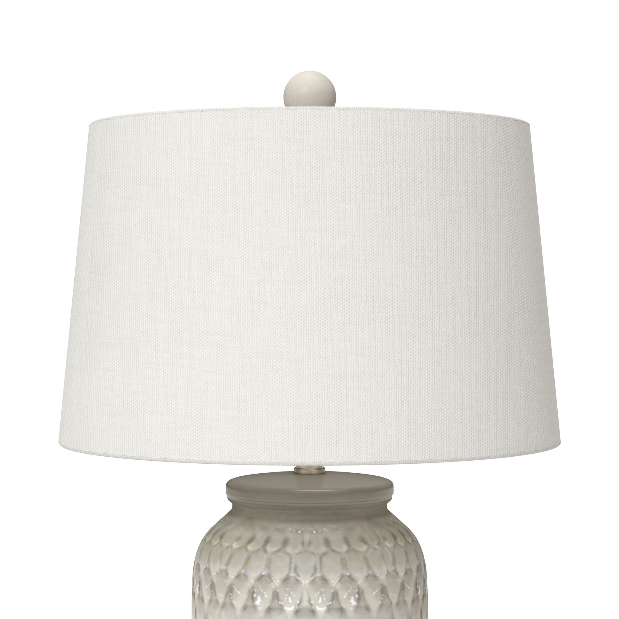 Luna - Ceramic Table Lamp With Gentle Distressing (Set of 2) - White