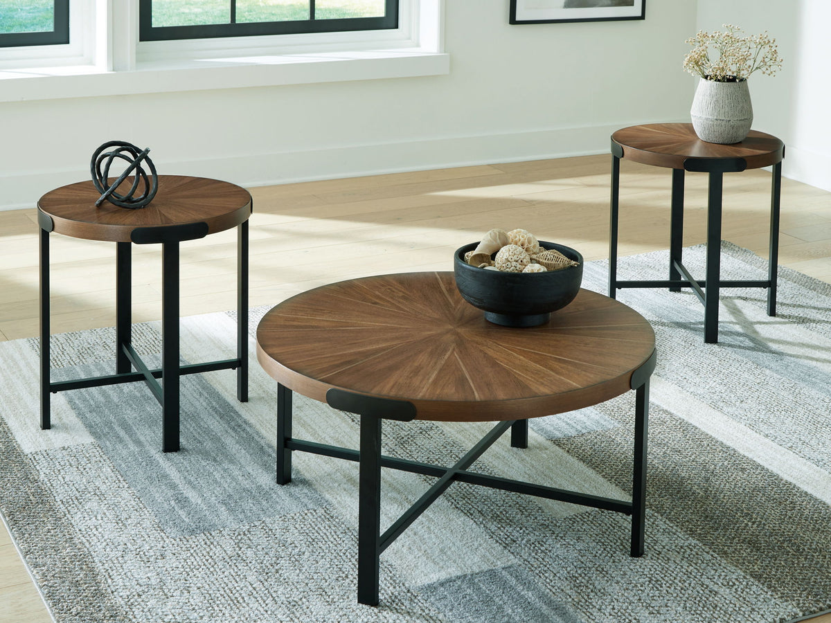 Crosstrail - Occasional Table Set (Set of 3) - Brown