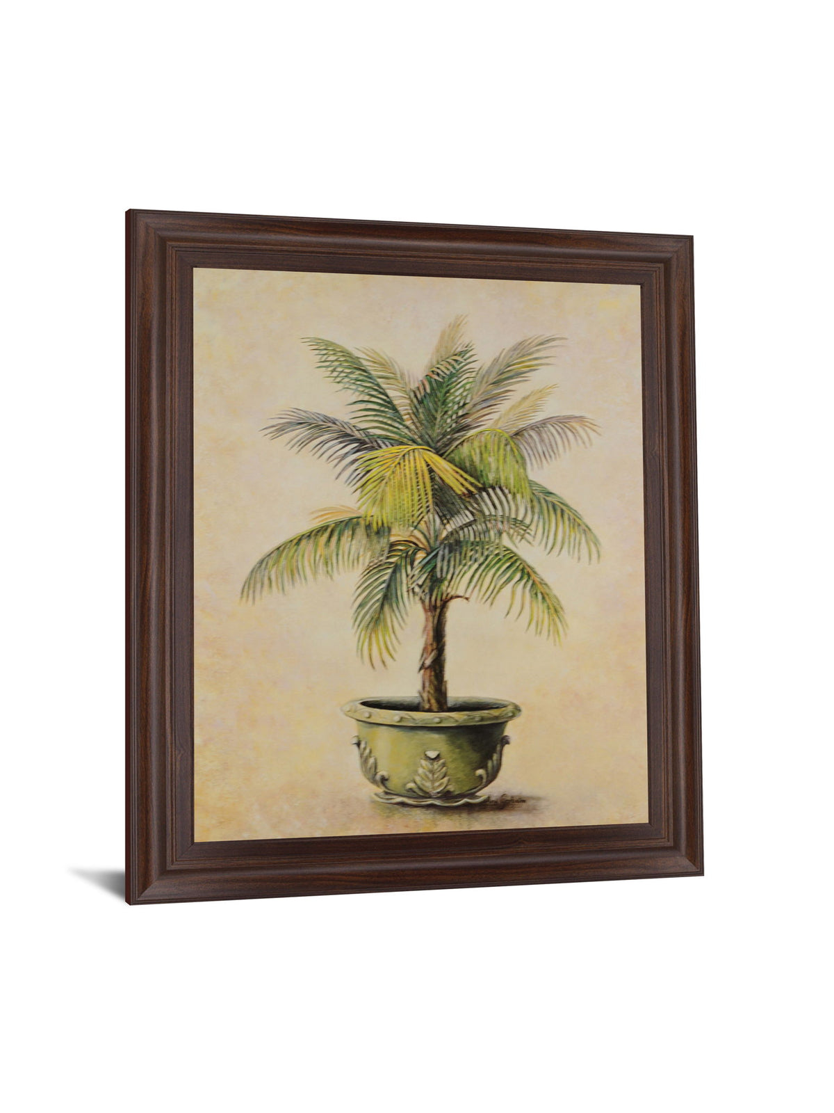 Verdant Fronds - 28" x 34" Framed Wall Art - Beige