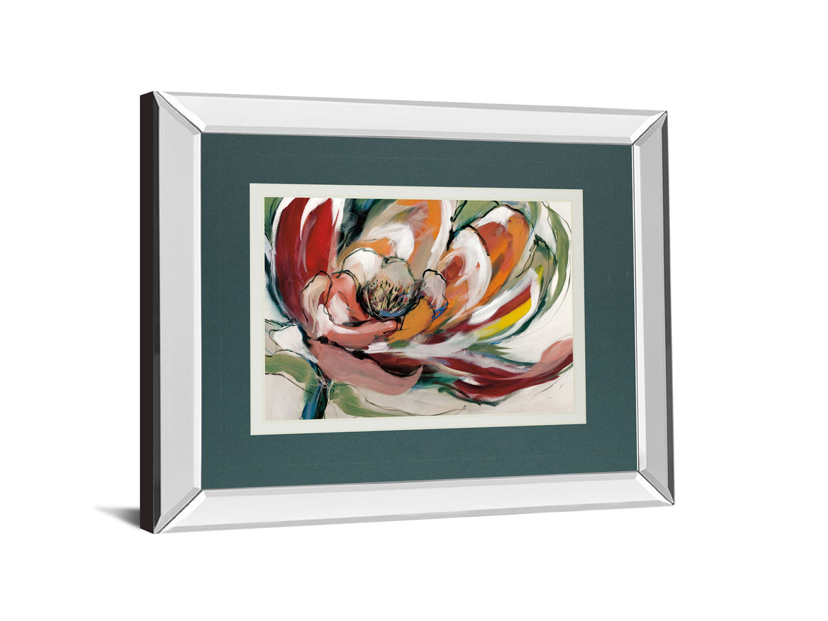 Bloomed I By Fitsimmons, A. - Mirror Framed Print Wall Art - Dark Gray