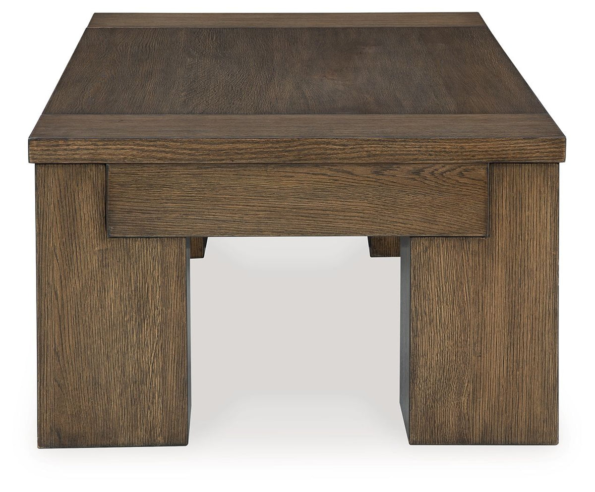 Rosswain - Lift Top Cocktail Table - Warm Brown