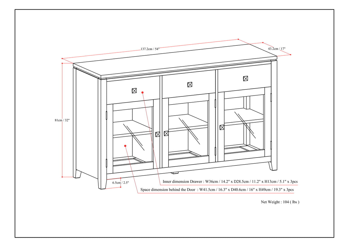 Cosmopolitan - Handcrafted Sideboard Buffet