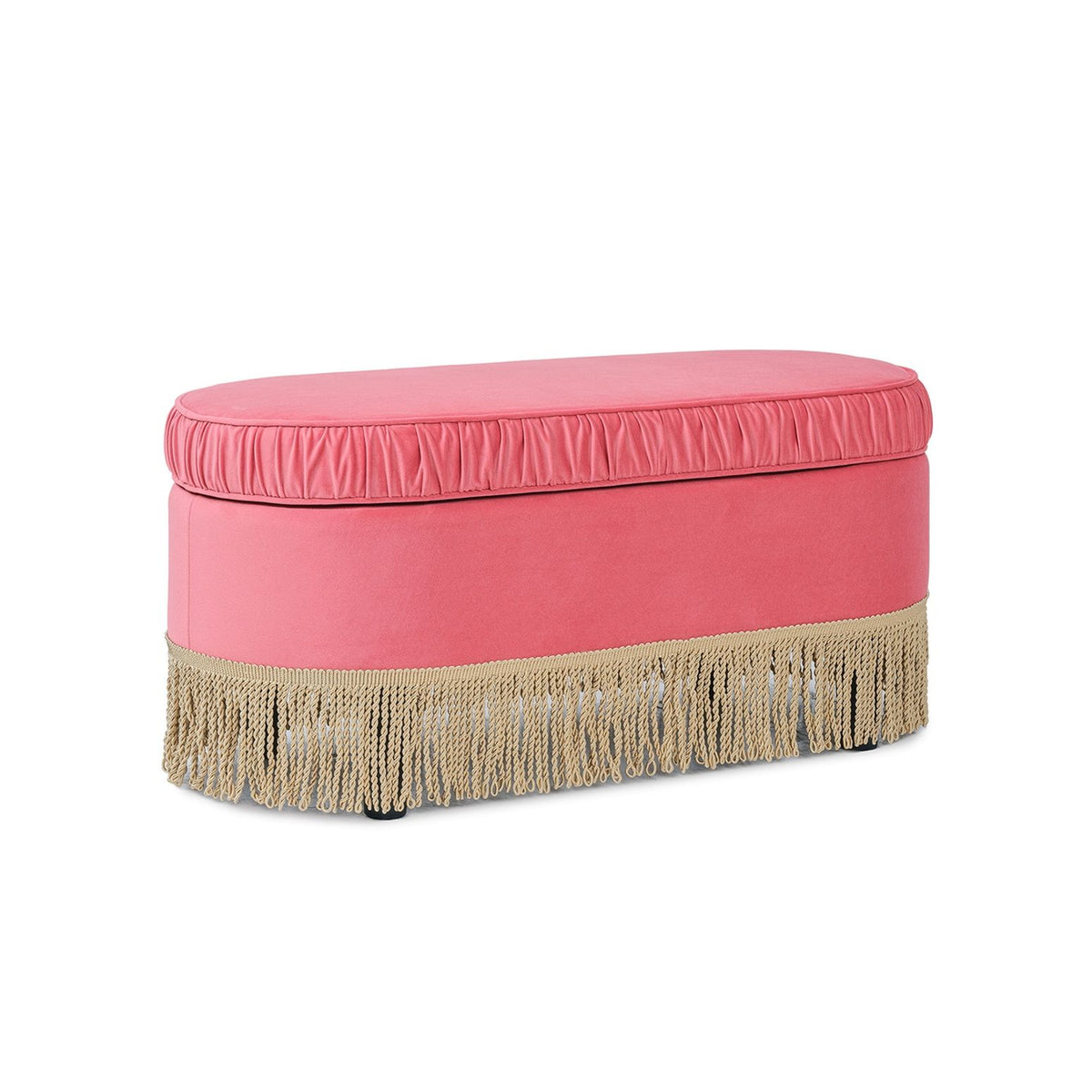 Serena - Contemporary Design Oval Storage Bench Ottoman