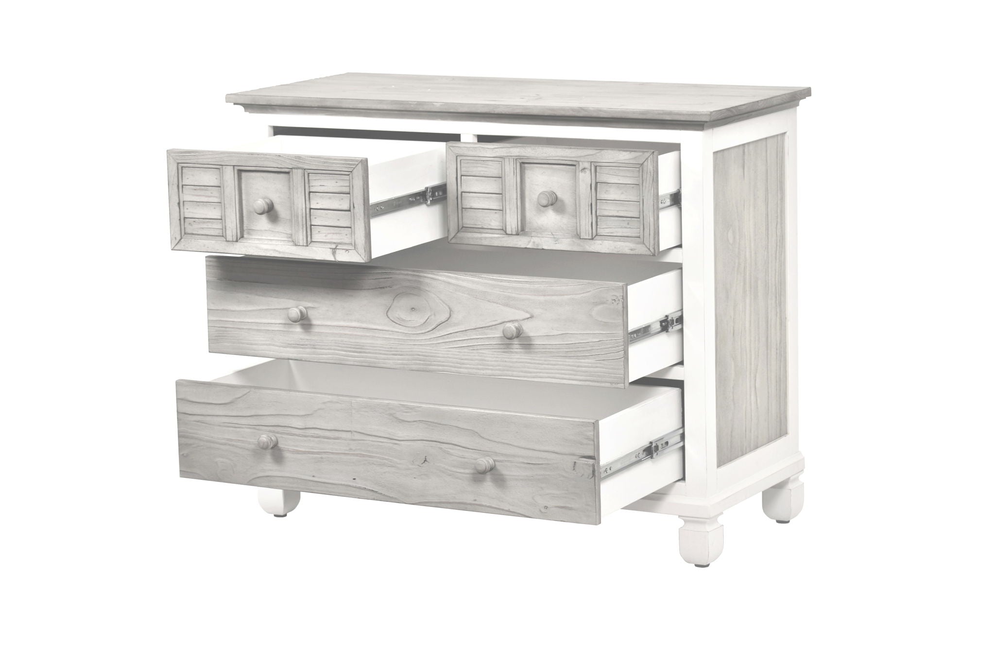 Islamorada - 4 Drawer Chest - Dapple Gray / Blanc