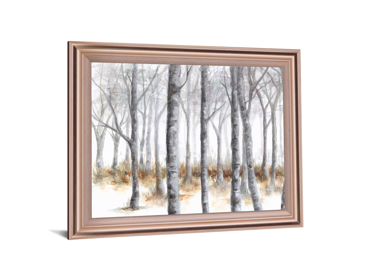 Whispering Silver Woods - 28" x 34" Framed Wall Art - Gray