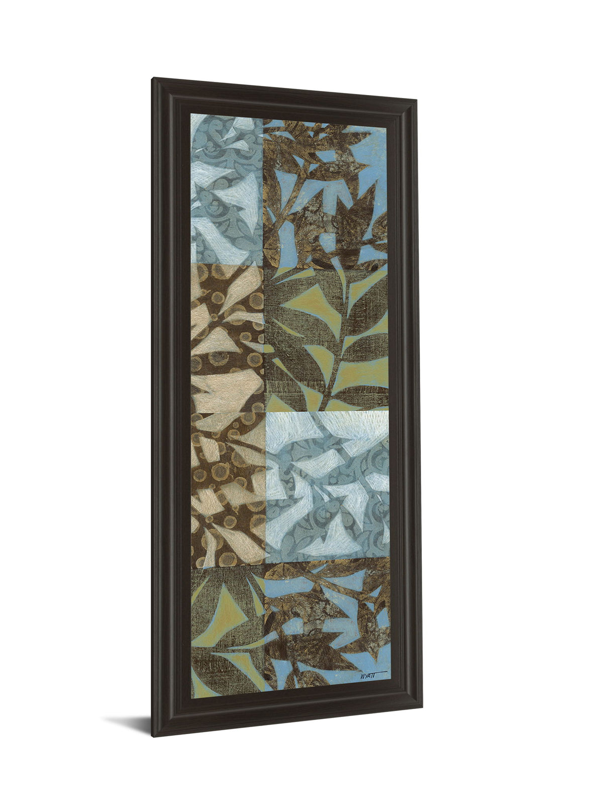 Leaves I - Framed Print Wall Art - Blue