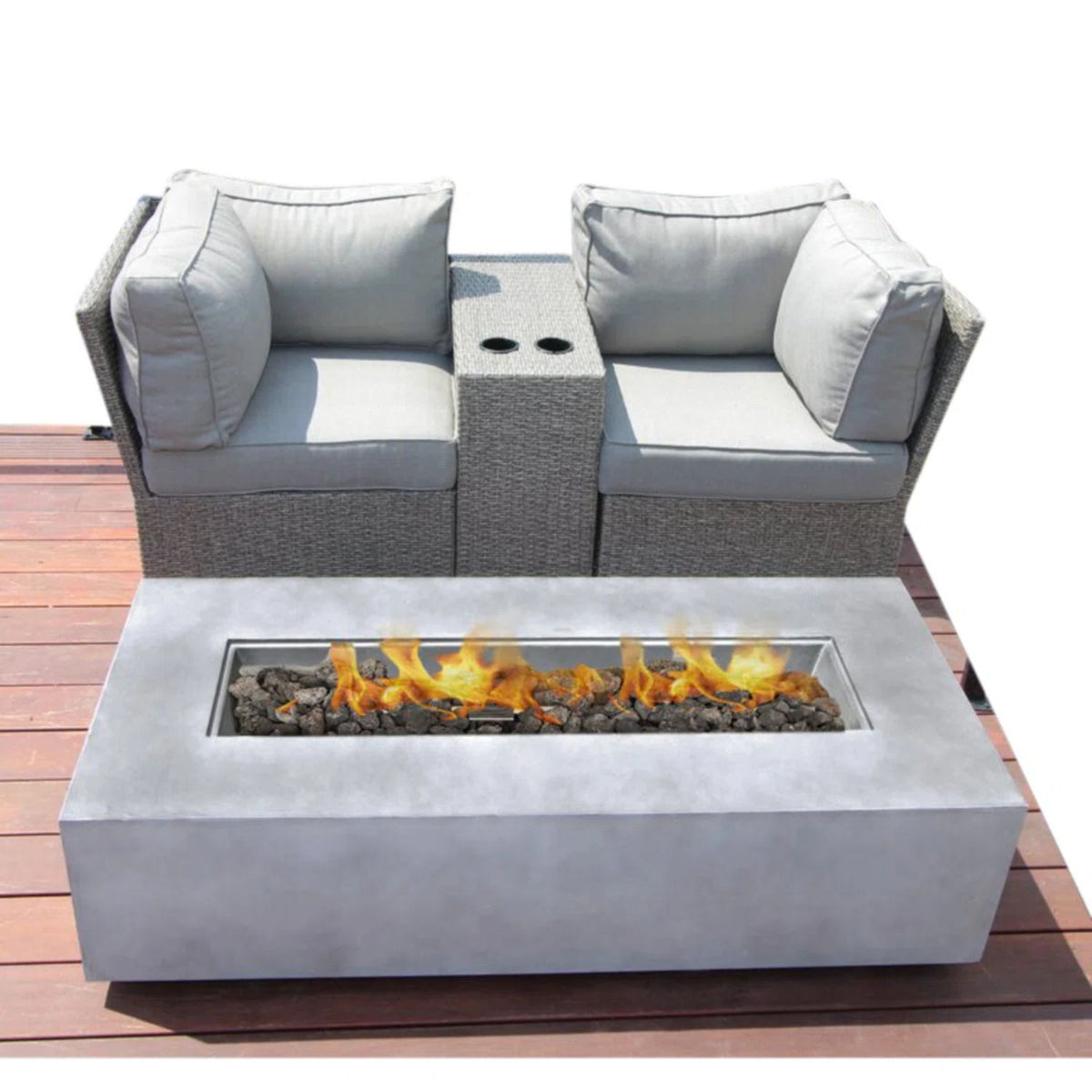Outdoor Elegance Conversation Set With Fire Pit