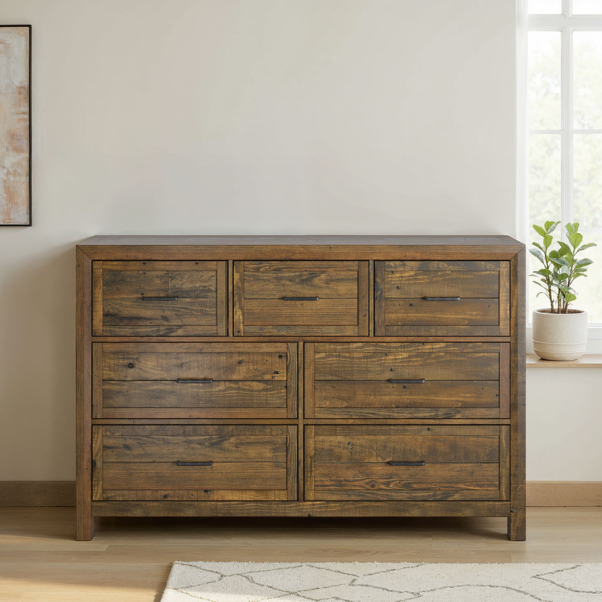 7 Drawer Dresser - Brown