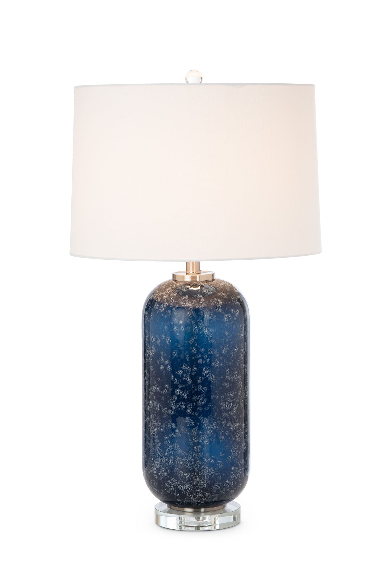Tootsie - Glass Table Lamp With Crystal Base (Set of 2) - Deep Blue